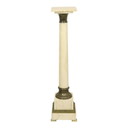 Base per colonna antica in marmo e bronzo