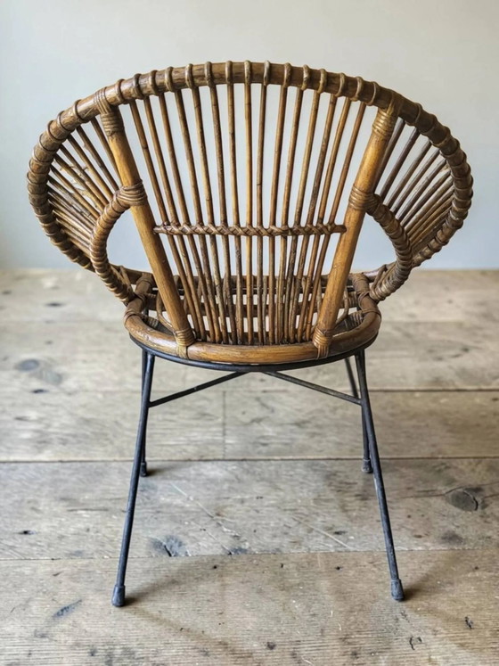 Poltrona in rattan anni '60 (*2) – Sedie da giardino, Wicker, Metal, Vintage (photo 12 of 15)