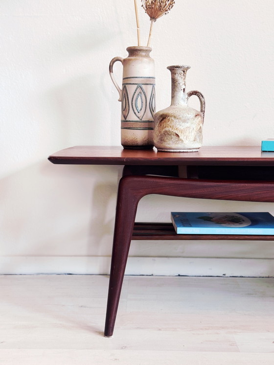 Image 1 of Table basse vintage Louis van Teeffelen, 1960, teck