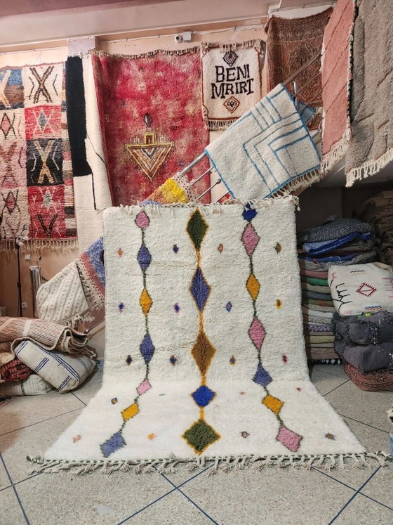 Large Azilal rug 300x200 cm in natural wool, Moroccan Berber rug, Rugs & carpets, Cotton, Scandinavian (photo 2 of 3)