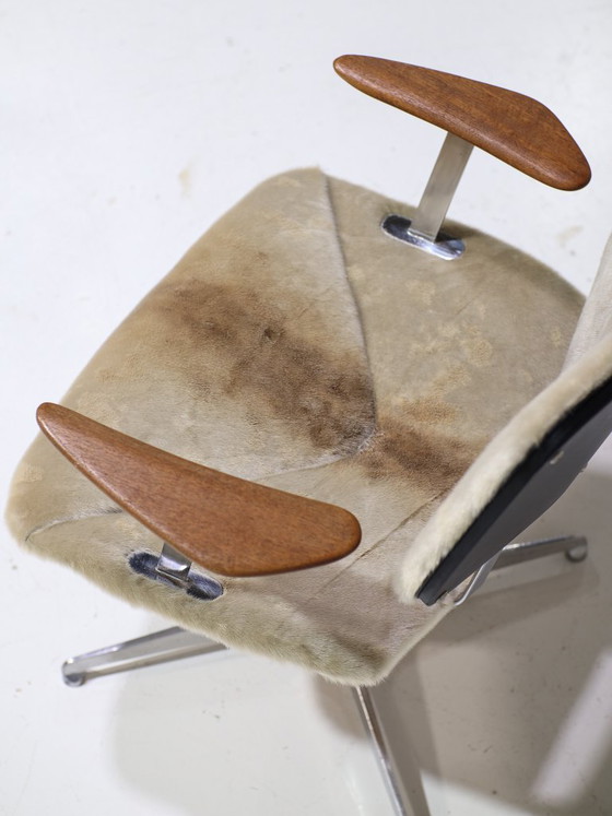 Image 1 of Bureaustoel Vermund Larsen Deens 1960s chroom teak