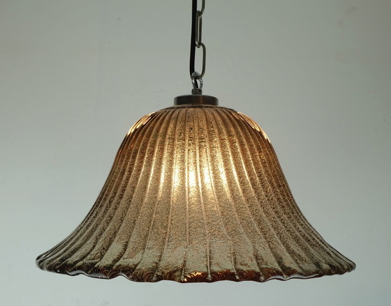 Image 1 of Lampe pendante du milieu du siècle Briloner Leuchten Verre de Murano et métal 1970