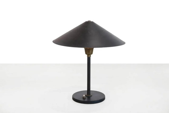 Vintage black Danish design table lamp – Metal, Brass, Mid Century Modern (photo 6 of 6)