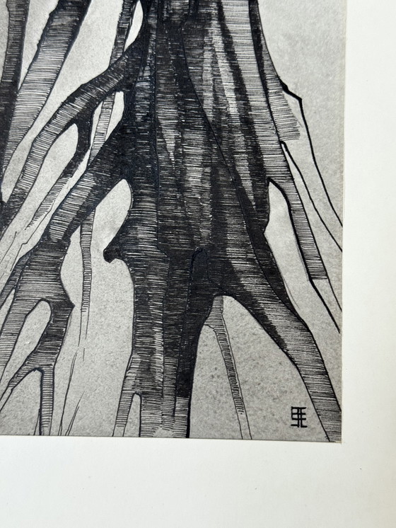 Image 1 of Eugène Eechaut (1928-2019) - inkt op papier, 1972