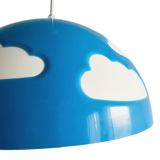 Image 1 of Lampada a sospensione Ikea Skoljig Cloud Lamp blu bianca Henrik Preutz anni '90