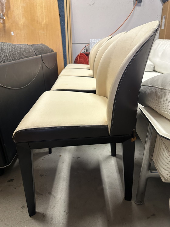 Set di 8 Sedie da pranzo Giorgetti Normal di Massimo Scolari – Leather, Textile (photo 5 of 11)
