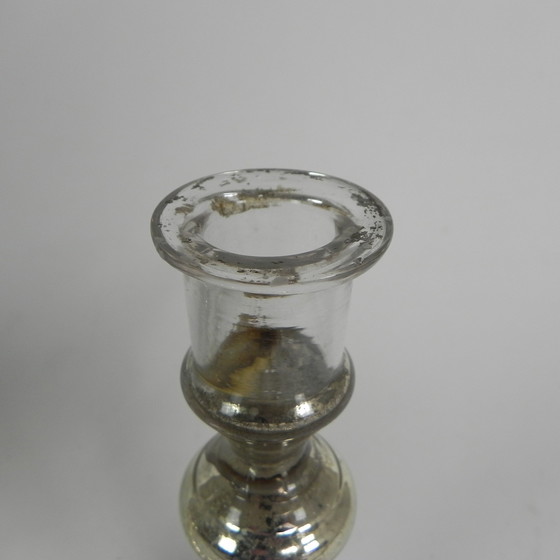Image 1 of Set di 2 candelieri in argento al mercurio, 1900 circa (argento dei poveri)