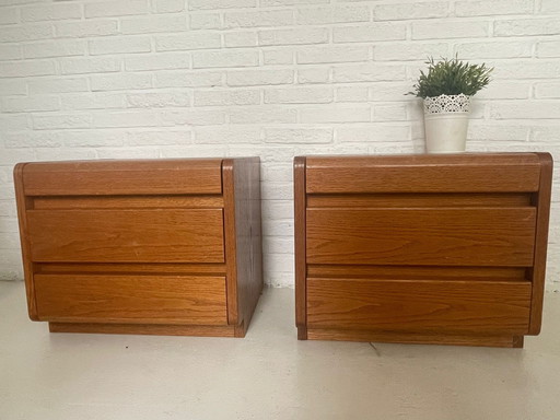Comodini vintage Moser – anni '50/'60 – legno massello – set da 2