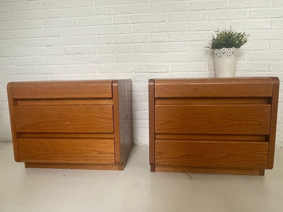 Image 1 of Comodini vintage Moser – anni '50/'60 – legno massello – set da 2