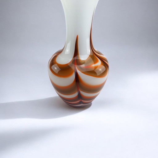 Glass vase Carlo Moretti for Opaline Murano Italy 70s Pop Art