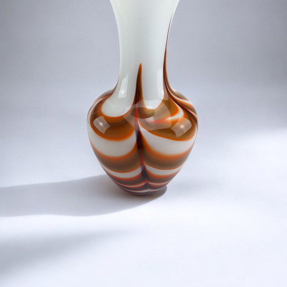 Image 1 of Glass vase Carlo Moretti for Opaline Murano Italy 70s Pop Art