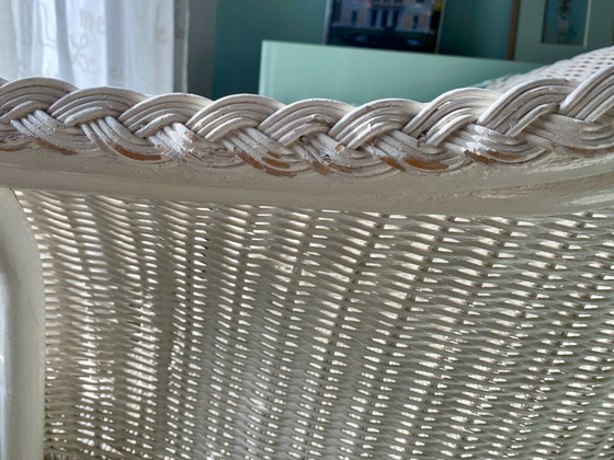 Fauteuil en rotin blanc – Rattan, Wicker (photo 4 of 5)