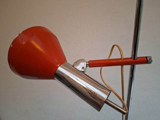 Orange vintage Floor light, seventies – Metal (photo 7 of 9)