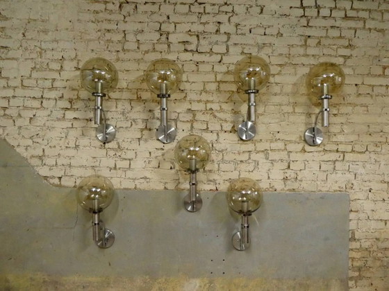 applique murale chrome & verre fumé, 1970 – Appliques murales, Design (photo 3 of 10)