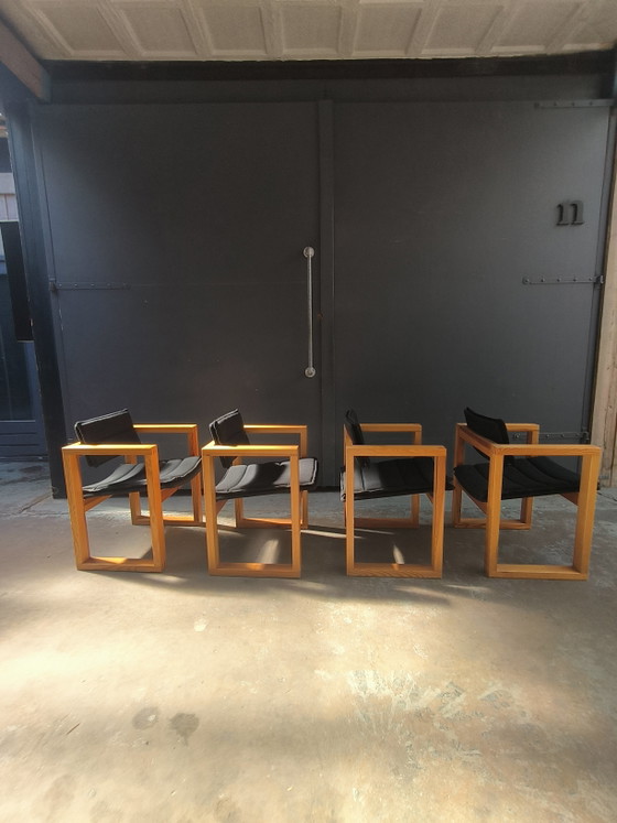 4 chaises design hollandaises Ate van Apeldoorn Hattem design vintage années 70 – Chaises de salle à manger (photo 10 of 15)