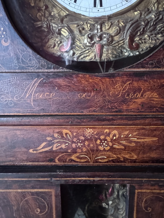 Comtoise Standuhr Korpus bemalt um 1840(?) ca 220 H 46 B 24 T – Macé a Redon, Klokken, Wood (photo 4 of 14)