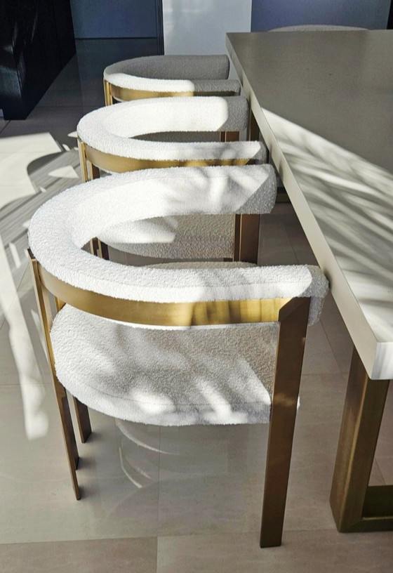 Image 1 of 8 sillas Eichholtz Clubhouse Bouclé color crema