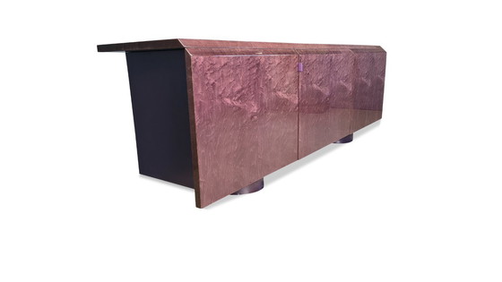 Image 1 of Crédence en loupe de Giovanni Offredi pour Saporiti, 1970