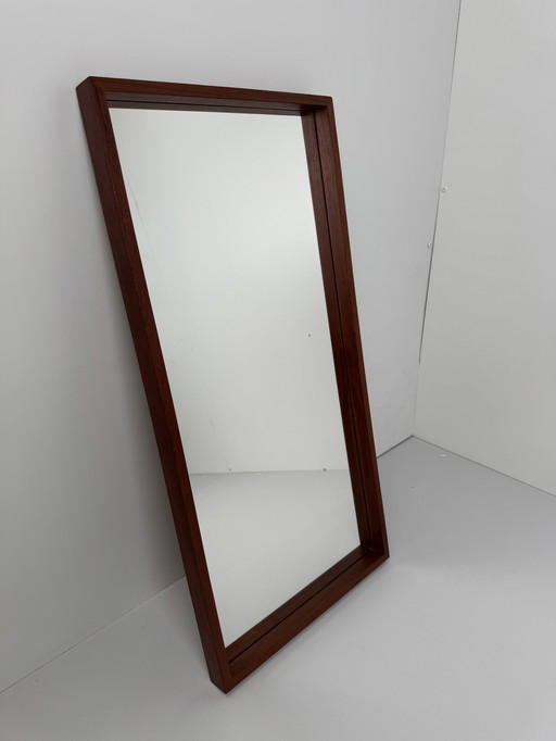 Danish Teak Mirror by Aarhus Glasimport – Minimalist Mid-Century Design