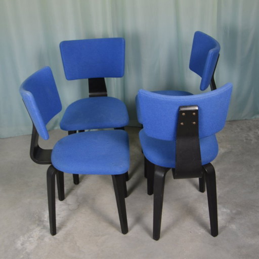 4 sillas de comedor de madera contrachapada