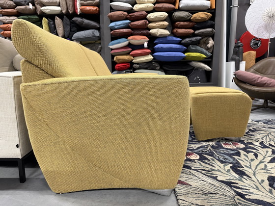 Image 1 of Jori Angel Sofa With Hocker De Ploeg Andes Fabric Yellow