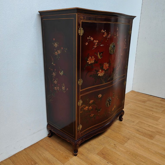 Image 1 of Vintage Chinese bridal cabinet sideboard Chinoiserie cabinet