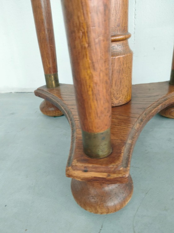 Taburete de piano antiguo estilo Art Déco/Escuela de Ámsterdam (altura regulable), c. 1920-1930 – Wood (photo 7 of 11)