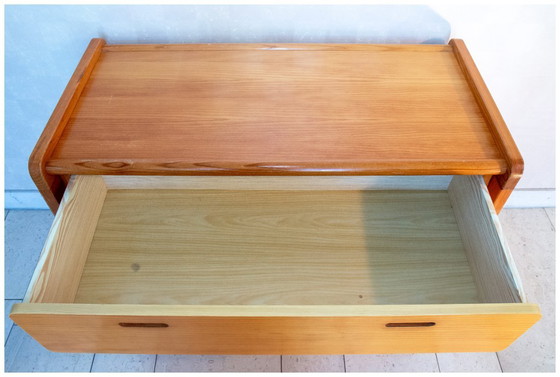 Image 1 of Massief grenenhouten ladekast, brutalistische stijl, 1980