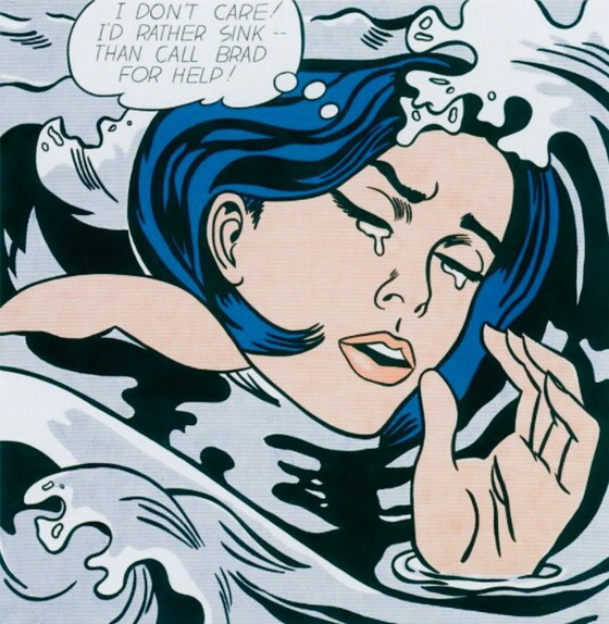 Image 1 of Roy Lichtenstein: "Drowning Girl".