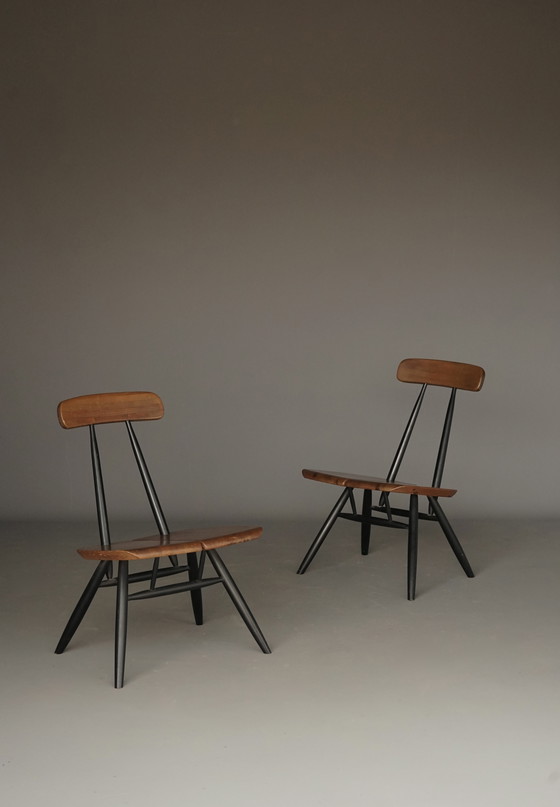 Image 1 of Pirkka Lounge Chairs by Ilmari Tapiovaara for Laukaan Puu. Set of 2