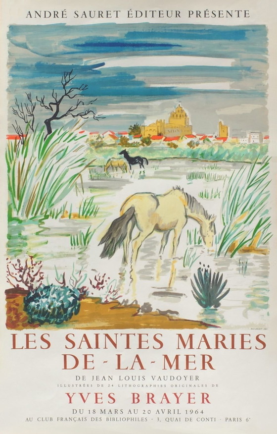 Image 1 of Yves BRAYER Expo 64 - Les Saintes Maries de la mer original poster 1964