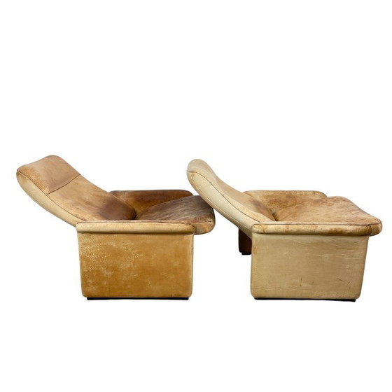 Image 1 of Pair of De Sede DS-50 leather lounge armchairs – Swiss design – vintage mid-century