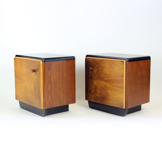 Pair of Czechoslovak Modernist Bedside Tables, Circa 1935 – up zavody, Nightstands, Wood (photo 8 of 14)