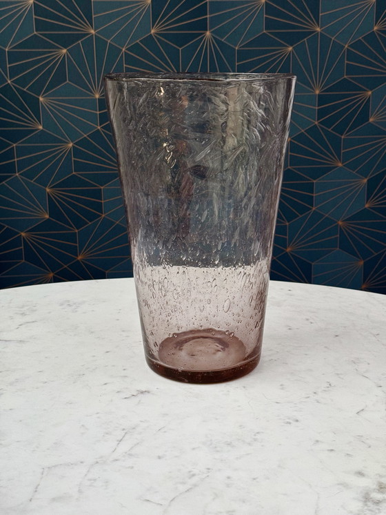 Image 1 of La Verrerie de Biot (France) - Large Hand-Blown Decorative Vase