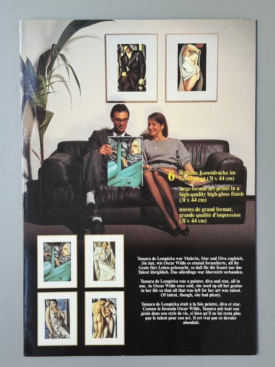Image 1 of Libro de carteles de Tamara de Lempicka - Colección Art Déco (Taco Verlag, 1990)
