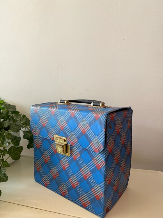 70s Plaid Singles Case – Glass & Decanter, Glass, Vintage (photo 2 of 4)