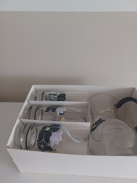 Image 1 of Luminarc "Anaïs" Carafe Set - An icon of 1980s glass design