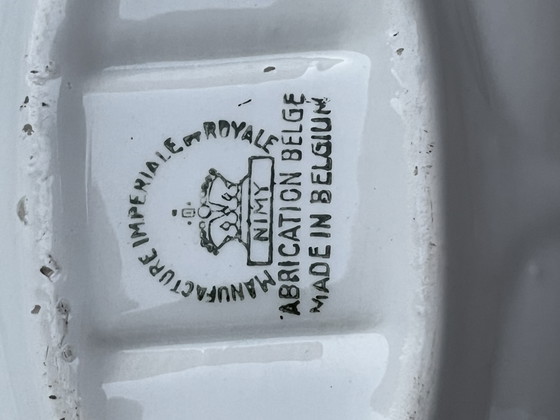 Image 1 of Manufacture Impériale et Royale from Nimy, Belgium authentic antique soap box or soap dish