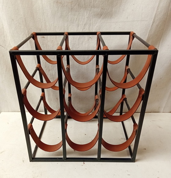 Wijnrek Arthur Umanoff – Iron, Leather (photo 7 of 7)