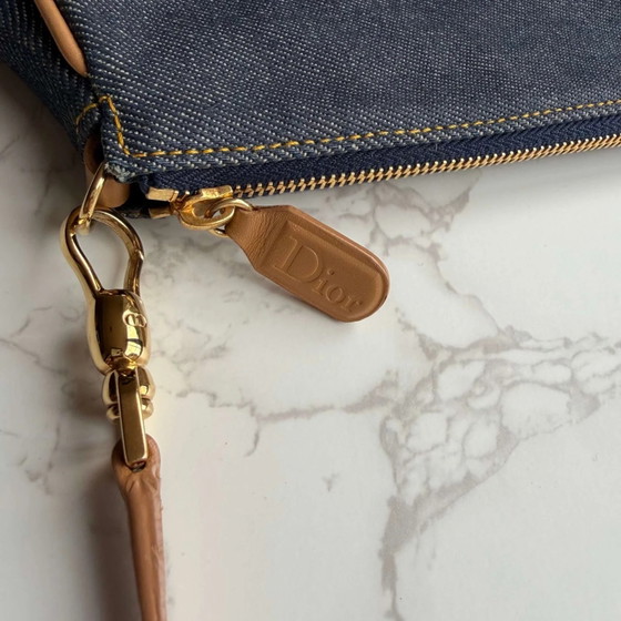 Christian Dior pochette de mezclilla Saddle – Clutches, Cuero, Denim, Vintage (photo 13 of 13)
