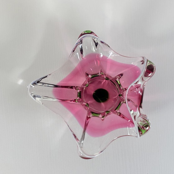 Image 1 of Bohemian glass curved bowl, Josef Hospodka