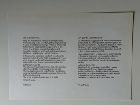Thomas Bayrle - Zeefdruk - Lufthansa Vliegtuig - Gesigneerd – Litho's & Zeefdrukken, Paper (photo 8 of 8)