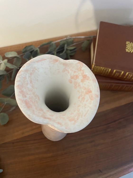 Vintage Speckled Pink Vase (photo 3 of 3)