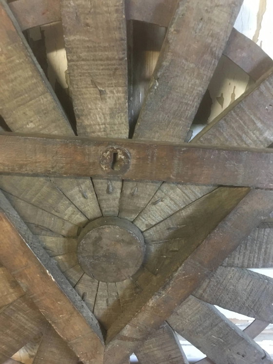 Sleutelhangerwiel of ander in hout en metaal – Kapstokken, Wood, Metal, Vintage (photo 6 of 10)