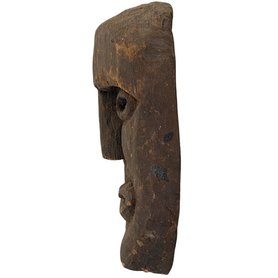 Antique Nepalese Shaman's Mask with Long Nose, Middle Hills, ca. 1900-1930, Sculpture, Wood (photo 4 of 6)