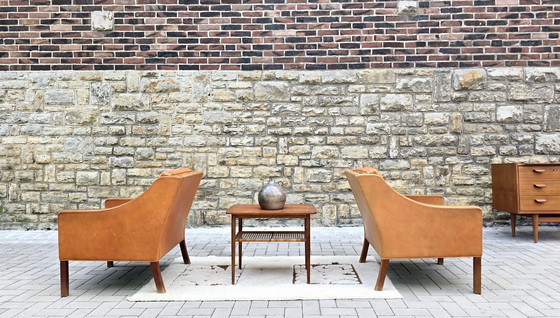 Image 1 of Borge Mogensen Frederica Fauteuil en cuir Vintage 60s 70s Loft Sudio