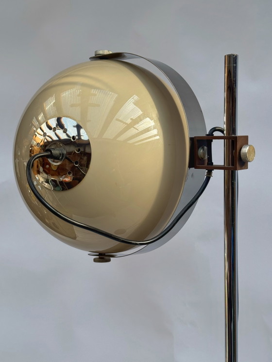 Image 1 of Vintage Dijkstra vloerlamp, jaren 70 | Verstelbare paddenstoelvormige kap | Nederlands design in Space Age-stijl