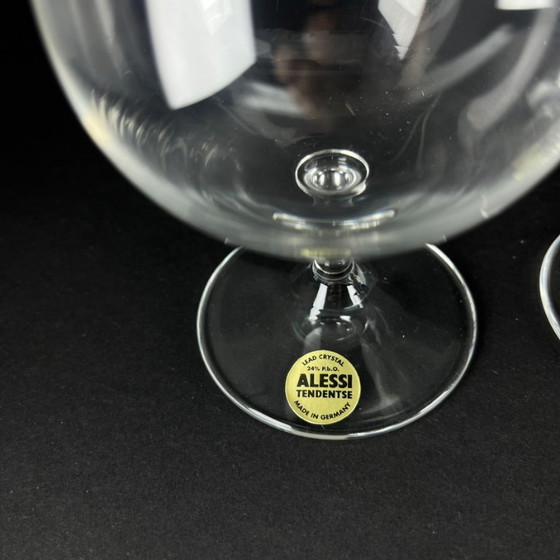 4 bicchieri da cognac Alessi Tendentse – Cristallo al piombo 24% (design postmoderno) – Bicchieri e caraffe (photo 2 of 5)