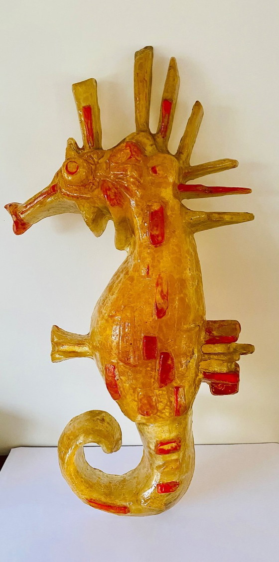Image 1 of Escultura firmada "Caballito de mar" – Matius, Francia, ca. 1970