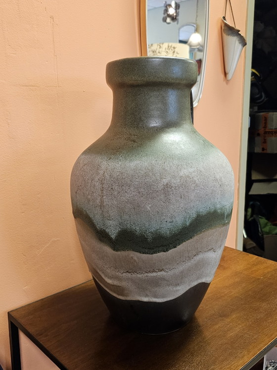 Vaso Vintage Tedesco Occidentale Vaso da Terra Verde – Vasi, Ceramic (photo 3 of 7)